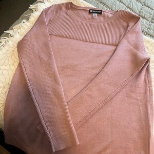 Cable & Gauge Women's Blush Crew Neck Sweater